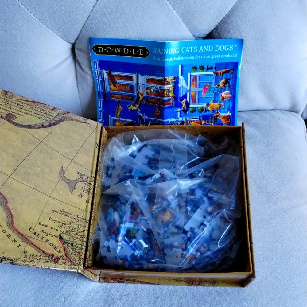 Dowdle Puzzle NEW Raining Cats and Dogs 500 Piece - Picture 9 of 9